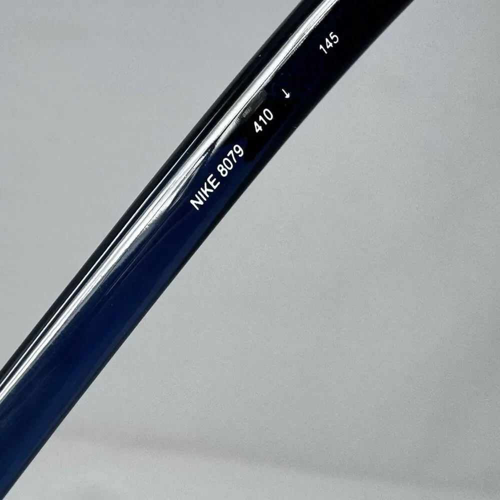 Nike 8079 410 Gunmetal Blue Rectangular Eyeglass Frames 52-17-145